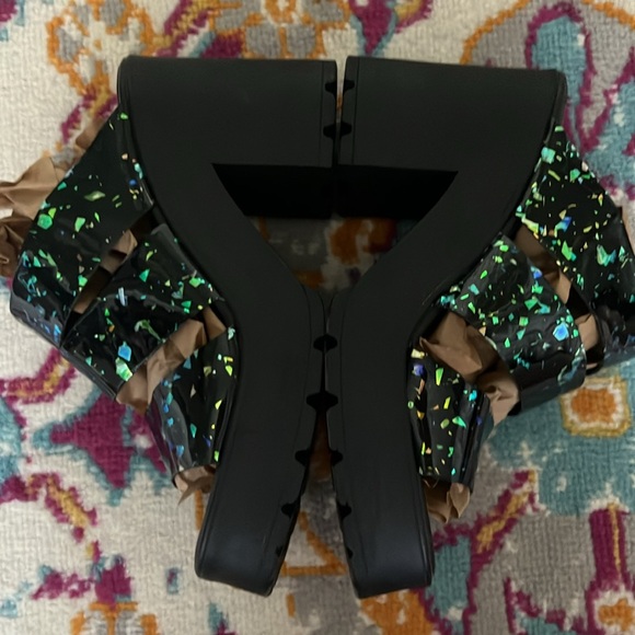 Miista Made In Spain Speckle Black Glitter
Iridescent Platform Sandals-Size 39 - Picture 14 of 14